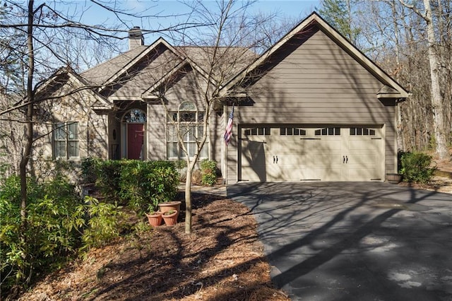 view of front facade with a garage