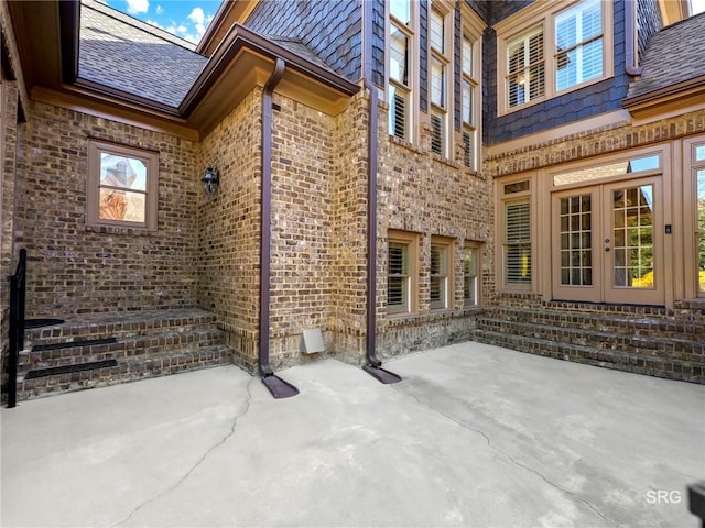 view of patio / terrace featuring french doors