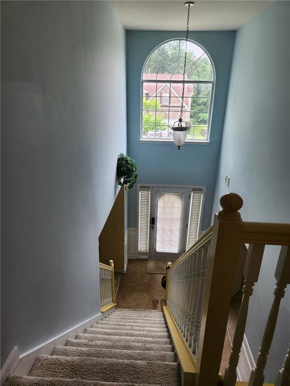 1441 Saint George Pl, Conyers, GA 30012 - stairs featuring carpet flooring