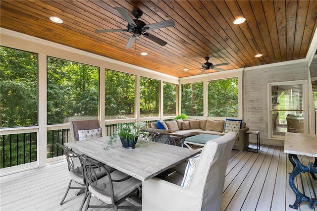 290 Edwardton Ct, Roswell, GA 30076 - sunroom featuring a ceiling fan and an outdoor living space