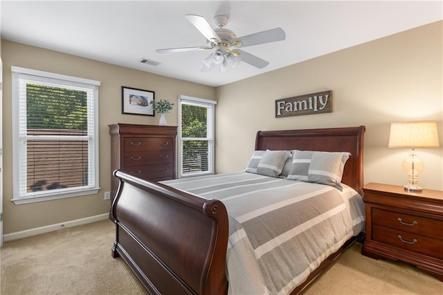 290 Edwardton Ct, Roswell, GA 30076 - bedroom featuring light carpet and a ceiling fan