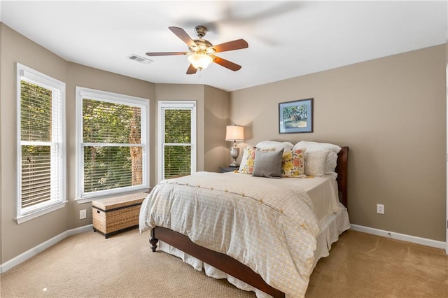 290 Edwardton Ct, Roswell, GA 30076 - bedroom with light colored carpet and ceiling fan