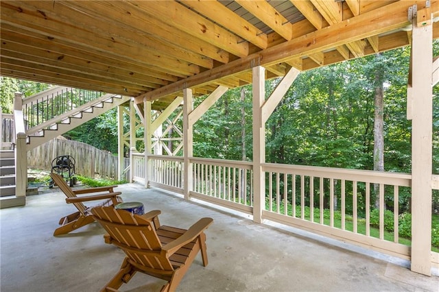 290 Edwardton Ct, Roswell, GA 30076 - view of patio / terrace featuring stairs