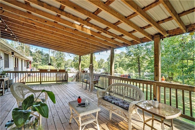 view of wooden terrace