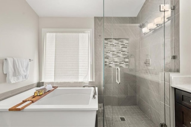 2870 Tattersall Ct, Cumming, GA 30041 - bathroom with a bath, a shower stall, and vanity