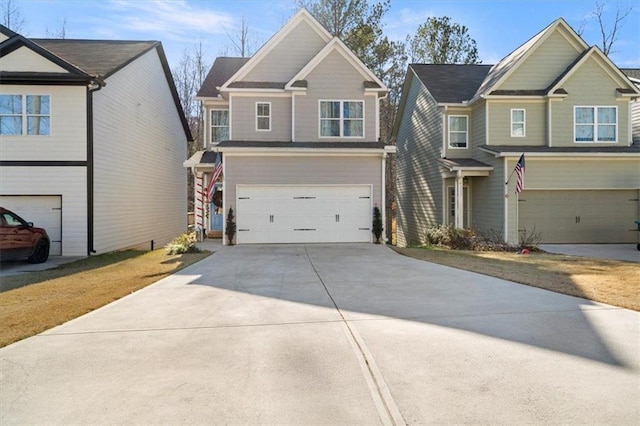 view of front facade with a garage