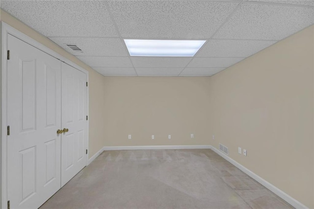 1405 Wilmington Way, Grayson, GA 30017 - unfurnished bedroom featuring a drop ceiling, baseboards, and light carpet