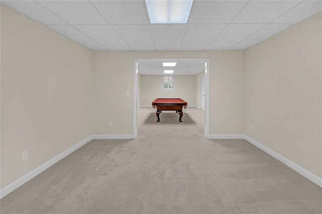 1405 Wilmington Way, Grayson, GA 30017 - playroom featuring carpet floors, billiards table, a drop ceiling, and baseboards