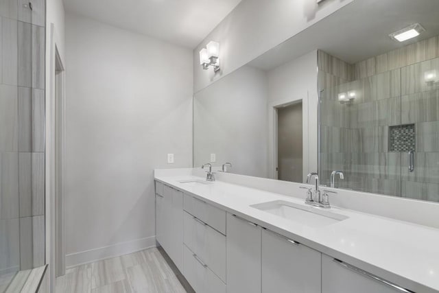 133 City View Ct NE, Atlanta, GA 30308 - bathroom with double vanity and a stall shower