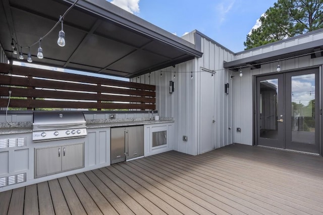 133 City View Ct NE, Atlanta, GA 30308 - wooden terrace featuring french doors and area for grilling