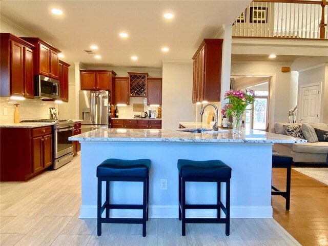 dining space with ceiling fan and vaulted ceiling