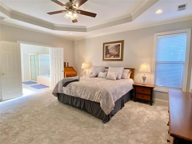 full bathroom featuring lofted ceiling, shower with separate bathtub, tile patterned flooring, and vanity