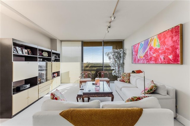 2660 Peachtree Rd NW Unit 18G, Atlanta, GA 30305 - living room featuring rail lighting