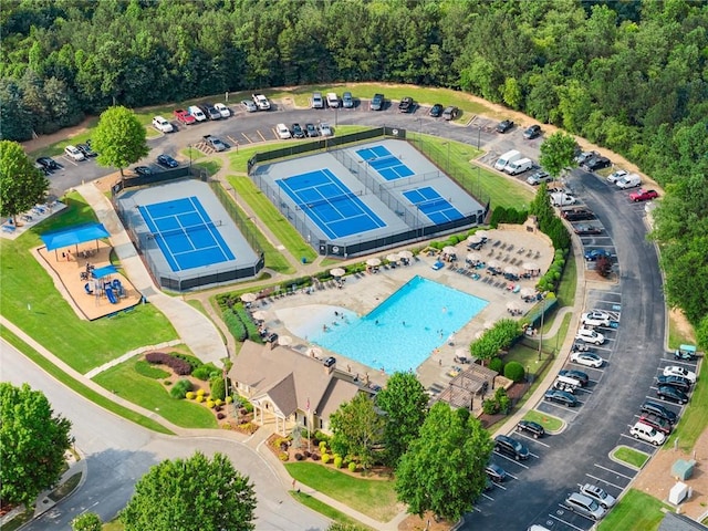 2691 Bald Cypress Dr, Braselton, GA 30517 - aerial view of a pool area and a forest