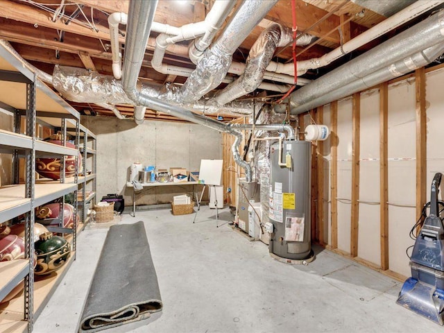 5625 Brookstone Dr NW, Acworth, GA 30101 - unfinished basement with gas water heater