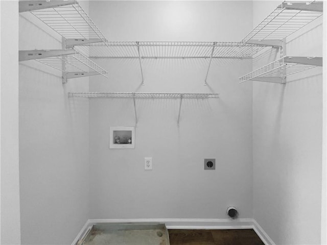 45 Hampton Dr, Cartersville, GA 30121 - clothes washing area with laundry area, hookup for a washing machine, hookup for an electric dryer, and baseboards