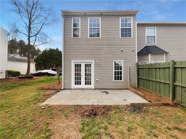 45 Hampton Dr, Cartersville, GA 30121 - rear view of property with a patio area, french doors, a yard, and fence