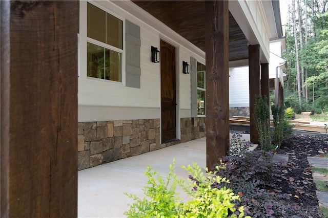 view of patio with covered porch