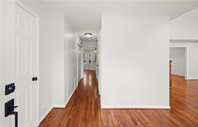 hall featuring hardwood / wood-style floors