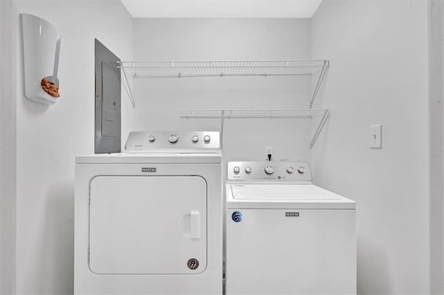 180 Kingston Highway 293 NW, Cartersville, GA 30120 - laundry room featuring washer and dryer and electric panel