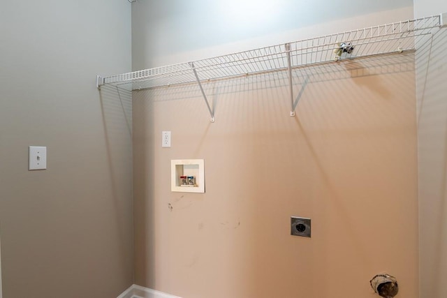 laundry area with laundry area, hookup for a washing machine, and hookup for an electric dryer