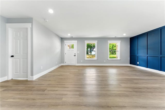 124 Sims Dr, Hiram, GA 30141 - spare room with recessed lighting, light wood-style flooring, and baseboards
