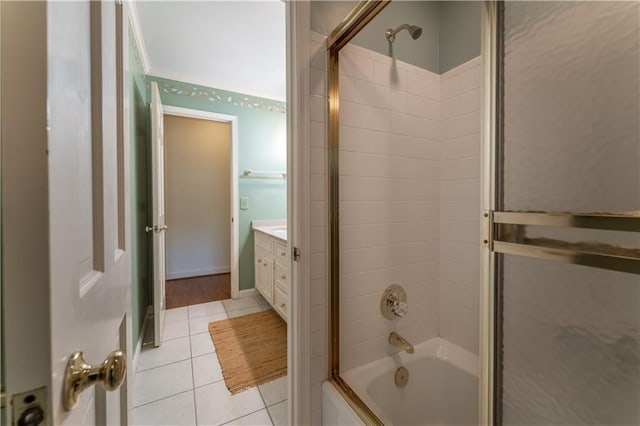 335 Cameron Ridge Dr, Atlanta, GA 30328 - full bath with  shower combination, vanity, and tile patterned flooring