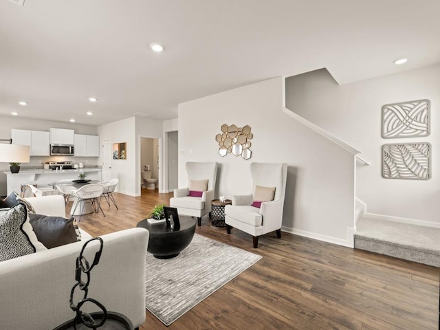 living room featuring hardwood / wood-style floors