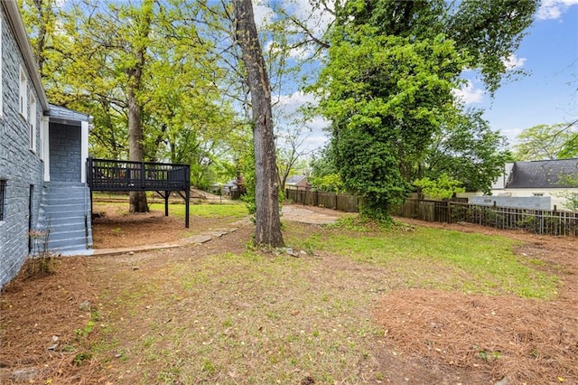 1623 Athens Ave SW, Atlanta, GA 30310 - view of yard with stairway, a deck, and fence private yard