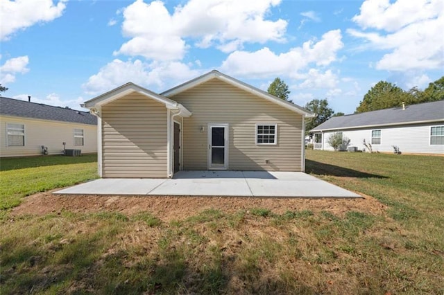 3645 Ten Oaks Cir, Powder Springs, GA 30127 - rear view of house with a patio, a yard, and cooling unit
