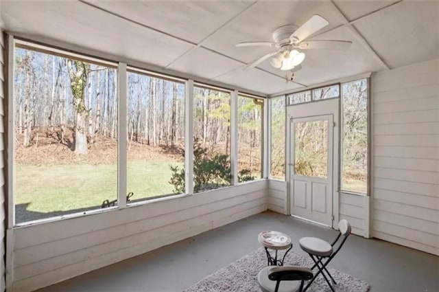 4021 Melvin Dr SW, Atlanta, GA 30331 - unfurnished sunroom with a ceiling fan and healthy amount of natural light