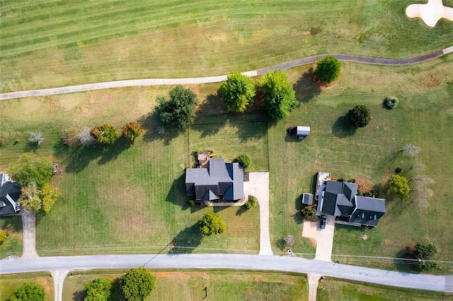 bird's eye view with a rural view