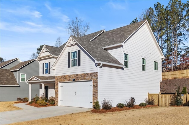 view of front of home featuring a garage