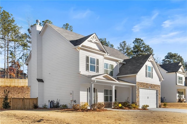 view of front of house featuring a garage