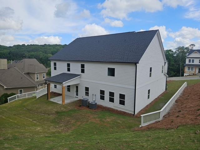 222 Silvercrest Dr, Acworth, GA 30101 - rear view of house featuring a patio and central AC unit