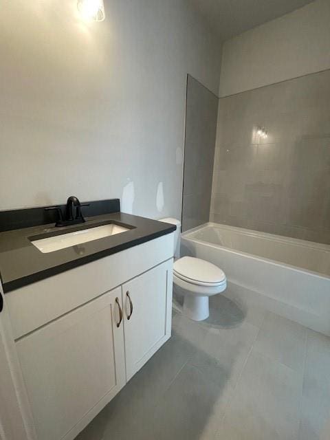 222 Silvercrest Dr, Acworth, GA 30101 - bathroom featuring vanity, toilet, and tile patterned floors