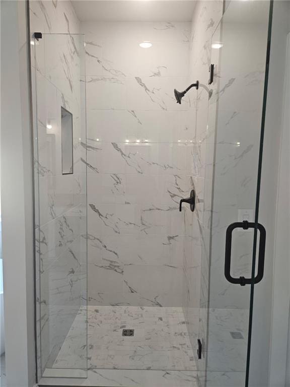 222 Silvercrest Dr, Acworth, GA 30101 - bathroom featuring a marble finish shower