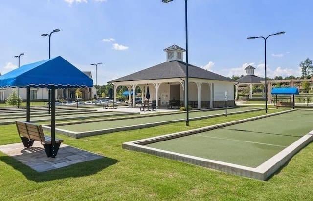 view of property's community with a gazebo