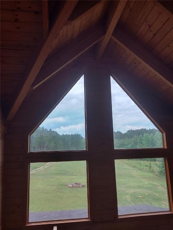 524 Bethany Church Rd SW, Crawfordville, GA 30631 - interior details with beam ceiling and wooden ceiling