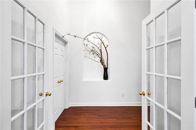 385 Windermere Cir, Newnan, GA 30265 - spacious closet featuring wood finished floors and french doors