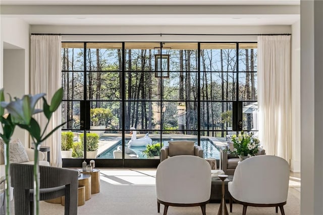 dining space with a wealth of natural light