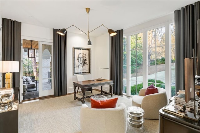 living area with a wealth of natural light