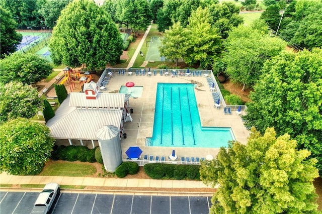 birds eye view of property