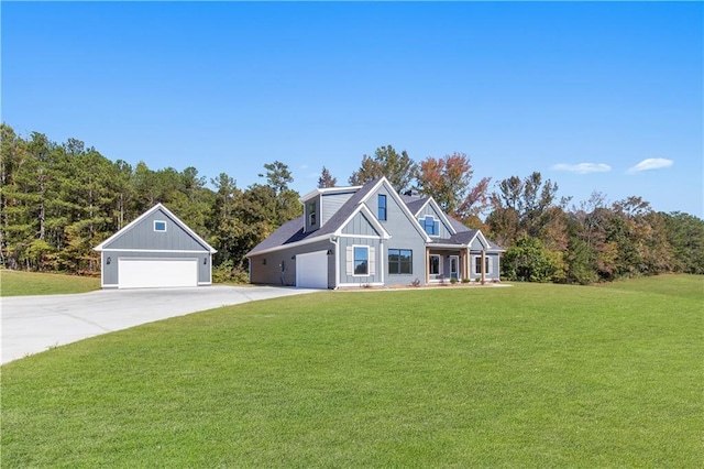 101 Red Oak Ln, Carrollton, GA 30116 - craftsman house with a front yard, board and batten siding, and concrete driveway