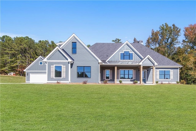 101 Red Oak Ln, Carrollton, GA 30116 - view of front facade with a front yard, a porch, and board and batten siding
