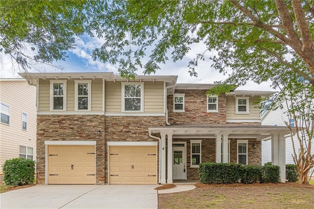 view of front of home featuring a garage