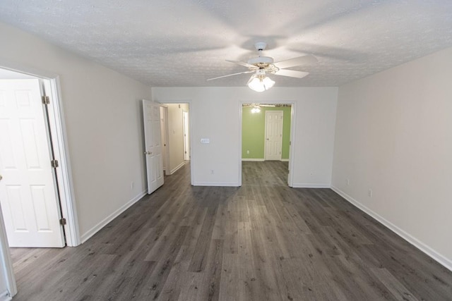 706 Hillmont Dr, Loganville, GA 30052 - empty room with ceiling fan, wood finished floors, and a textured ceiling