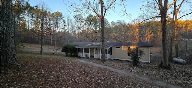 view of front facade with covered porch