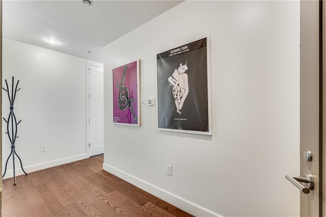 unfurnished room featuring wood-type flooring