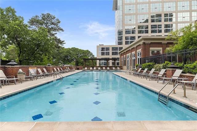 view of pool with a patio